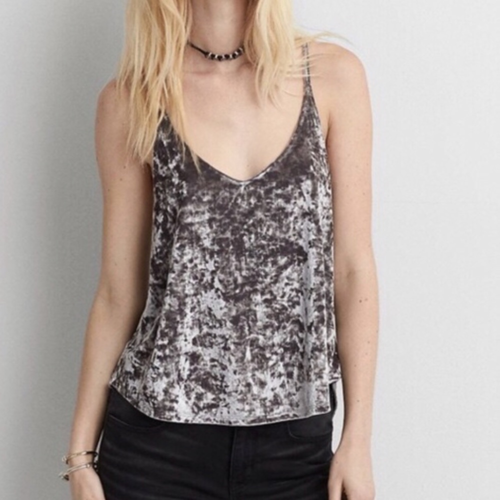 NWT American Eagle Velvet Powder Blue Tank Top